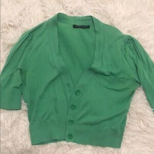 Banana Republic Green Cardigan Sweater V-Neck Knit